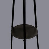Miral Raflı Siyah Tripod Kafes Lambader - 4