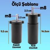 Mobilya Kanepe Sehpa Tv Ünitesi Koltuk Destek Ayağı 12 Cm Krom Baza Ayakları 12'li Set thumbnail 3