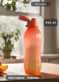 Su Şişesi Sızdırmaz Kapak Okul Matarası BPA Free Suluk Orta Boy Kokusuz Matara Turuncu 900 ml - 1