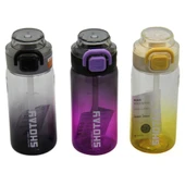 Shotay Su Matarası Straw Gradient Polikarbon Mavi 600Ml - 5