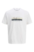 JACK JONES Erkek BEYAZ Box Script Tişört 12278266 - 1