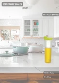 Sızdırmaz Yağdanlık Ölçekli Yağ Şişesi Kilitlemeli Yağlık 1,1 Litre BPA FREE thumbnail 2