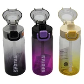 Shotay Su Matarası Straw Gradient Polikarbon Mavi 600Ml - 4