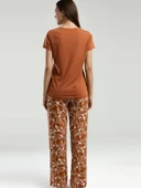 Arnetta Kadın Kehribar Kısa Kol Pijama Takım 3229 - 3