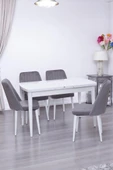 Nehir Milano MDF Lak Panel Açılır Mutfak Masa Takımı 75x130cm - 1