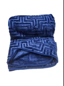 ROMANS EMBOSS ÇİFT KİŞİLİK BATTANİYE NAVY BLUE - 1