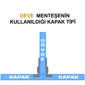 Samet Mega Deve Tip Menteşe 25 Adet Mobilya Dolap Kapak Tas Menteşesi - 2