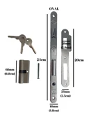 Silindirli Oval 45MM Gömme Giriş Kapısı Kilidi Çelik Kapı Kilidi(SİLİNDİRLİ)(18mmx45mm) GİRİŞ Kilidi(18mmx45mm) - 5