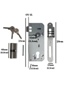 Silindirli Oval 45MM Gömme Giriş Kapısı Kilidi Çelik Kapı Kilidi(SİLİNDİRLİ)(18mmx45mm) GİRİŞ Kilidi(18mmx45mm) - 3