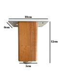 Kale Ayarlı Ahşap Ayak Mobilya Masa ve Dolap Ayağı(KAYIN)(KAYIN/GÜRGEN AĞACI) Kayın 12cm 12cm - 2 ADET - 4