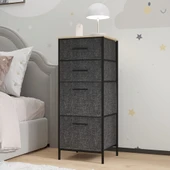 Çocuk 4 Çekmeceli Komodin Sehpa Füme 1614 - 1