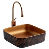 LENA TEZGAH ÜSTÜ ÇANAK LAVABO E-4072X MAT BAKIR - 1