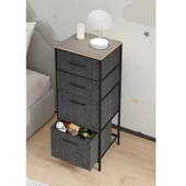 Çocuk 4 Çekmeceli Komodin Sehpa Füme 1614 - 3