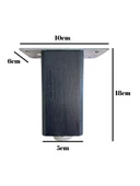 Kale Ayarlı Ahşap Ayak Mobilya Masa ve Dolap Ayağı(ANTRASİT)(KAYIN/GÜRGEN AĞACI) Antrasit 18cm 18cm - 2 ADET - 4