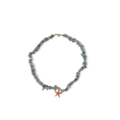 Renkli Esinti Açık Mavi Doğal Taşlı Kolye thumbnail 1