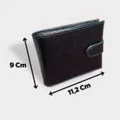 Hakiki Deri Erkek Bozuk Para Gözlü Çıtçıtlı Siyah Cüzdan gvn-0120 - 5