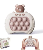 Popit Makinesi Işıklı Oyun Stres Giderici Pilli Fidget Kabarcık -Ayıcık - 1