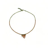 Düşen Damlalar Turuncu Kadın Boncuk Kolye thumbnail 4