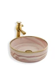 LENA TEZGAH ÜSTÜ ÇANAK LAVABO E-7025 PEMBE - 2
