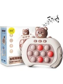 Popit Makinesi Işıklı Oyun Stres Giderici Pilli Fidget Kabarcık -Ayıcık - 2