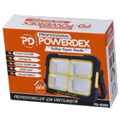 Orpemo Powerdex PD 5050 Solar Şarjlı Projektör 4000 mAh Lityum Pil, Güneş Enerjili El Feneri thumbnail 8