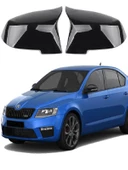 Skoda OCtavia 13-20 Araca Özel Batman Yarasa Ayna Kapağı Pianoblack - 1