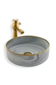 LENA TEZGAH ÜSTÜ ÇANAK LAVABO E-7026 GRİ - 3