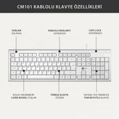 Lecoo Cm101 Beyaz Kablolu Klavye & Mouse Set - 7