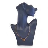 Düşen Damlalar Turuncu Kadın Boncuk Kolye thumbnail 1