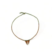 Düşen Damlalar Turuncu Kadın Boncuk Kolye thumbnail 3