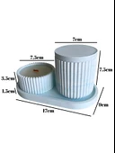 Desenli Desing 3'lü Set Kokulu Mumluk Dekoratif Mum Seti(AÇIK MAVİ)(KOKULU)(4 PARÇA) Mavi ÇİKOLATA - 5