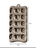 SİLİKON ÇİKOLATA KALIBI LALELİ 21*11 CM - 1