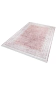 Çerçeve Desenli Pamuk Taban Dijital Baskılı Halı  VİZON 100X300 - 4