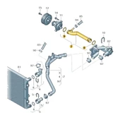 Skoda Fabia 2007-2010 1.2 CGP Motor Devirdaim Su Borusu 03E121065A thumbnail 3