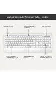 Lecoo Kw202 Kablosuz Klavye & Mouse Set Beyaz - 5