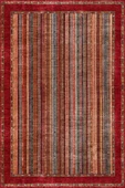 Frenda Home Şal Desen Pamuk Taban Yıkanabilir Halı  KIRMIZI 100X200 - 2