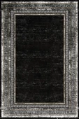 Çerçeve Desenli Pamuk Taban Dijital Baskılı Halı  SİYAH 80X150 - 1