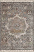 Vintage Desenli Pamuk Taban Dekoratif Halı  GRİ 120X180 - 1