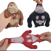 Squishy Goril Stres Önleyici Gorilla 9 cm Sukuşi Maymun - Mavi - 4