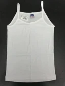 BERRAK 2520 KIZ ÇOCUK RİBANA MAT BİYELİ İP ASKILI ATLET 12 ADET  BEYAZ 7-8 Yaş thumbnail 1