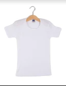 BERRAK 2508 KIZ ÇOCUK RİBANA KISA KOLLU ATLET 12 ADET  BEYAZ 6-7 Yaş thumbnail 2