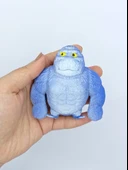 Squishy Goril Stres Önleyici Gorilla 9 cm Sukuşi Maymun - Mavi - 2