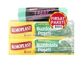 Koroplast Fırsat Paketi Orta Boy Buzdolapı + Trend Büzgülü Çöp Poşeti 3 Lü Set - 1