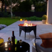 Oktagon Barbekü Izgaralı Ateş Çukuru Ayaklı Bahçeniz için Dekoratif - 10