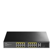 Cudy FS1018PS1 16 Port 10/100Mbps 200W PoE+2 Gigabit Uplink Port Sfp Vlan Cctv SFP Metal Switch - 1