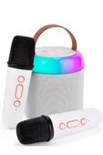 Y2 Kablosuz Bluetooth Hoparlör Taşınabilir Karaoke Mikrofon Rgb Işık 5 Ses Efekti Usb,sd,fm Speaker - 1