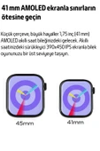 Watch 9 HW Mini 2 Uzay Gri  – 41MM Akıllı Saat, Sesli Görüşmeli, Android-iPhone & Huawei Uyumlu 8-10 - 8