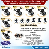 Mibzer için 6 Kameralı 10 inç Dokunmatik Monitör Altıya Bölen Kayıtlı 256 Gb Sd Kart Destekli - 3