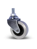 10mm Vidalı Frensiz Sandalye Tekeri Koltuk ve Sehpa Tekeri 50mm(KROM - GRİ)(FRENSİZ)(10mm Vidalı) Gri GRİ - 2 ADET - 1