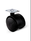 Düz Tablalı Tekerlek 50mm Masa Sehpa Dolap Tekeri(Siyah 50mm) Siyah SİYAH - 4 ADET - 1